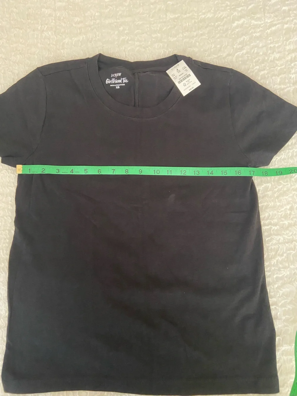 NWT J CREW BLACK GIRLFRIEND TEE SIZE XS